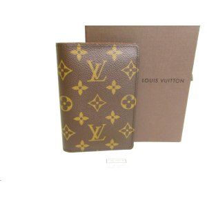 Photo: LOUIS VUITTON Monogram Brown Leather Passport Holder ID Holders #a004