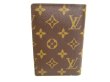 Photo2: LOUIS VUITTON Monogram Brown Leather Passport Holder ID Holders #a004