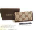 Photo: GUCCI GG Brown Canvas and Leather 6 Pics Key Cases #a006