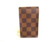 Photo2: LOUIS VUITTON Damier Brown Leather Cigarette Case Tabacco Case #a010