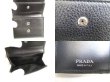 Photo9: PRADA Black VIT Daino Leather Trifold Wallet Compact Wallet #a012