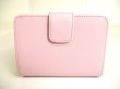 Photo2: PRADA Saffiano Light Pink Leather Bifold Wallet Compact Wallet #a014