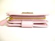 Photo6: PRADA Saffiano Light Pink Leather Bifold Wallet Compact Wallet #a014