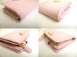 Photo7: PRADA Saffiano Light Pink Leather Bifold Wallet Compact Wallet #a014