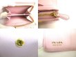 Photo9: PRADA Saffiano Light Pink Leather Bifold Wallet Compact Wallet #a014
