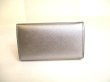 Photo2: PRADA Silver Saffiano Leather Ribbon Motif 4 Pics Key Cases #a015