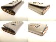 Photo7: PRADA Silver Saffiano Leather Ribbon Motif 4 Pics Key Cases #a015