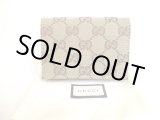 Photo: GUCCI Beige GG Canvas Business Card Credit Card Holder #a017