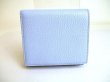 Photo2: FENDI Peekaboo Light Blue Leather Palladium Metal Tri-fold Wallet #a019