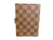 Photo2: LOUIS VUITTON Damier Leather Document Holder Small Ring Agenda Cover #a020