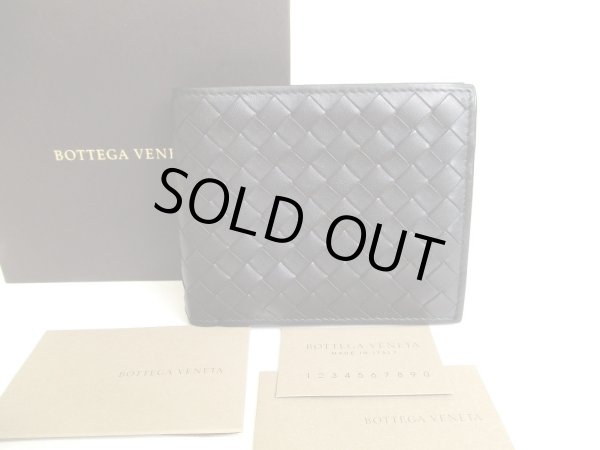 Photo1: BOTTEGA VENETA Intrecciato Black Leather Bifold Bill Wallet #a021