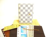 Photo: LOUIS VUITTON Damier Azur Document Holder Small Ring Agenda Cover #a022