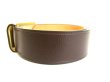 Photo2: LOUIS VUITTON Utah Dark Brown Leather Inventure Gold Buckle Belt Size M #a023