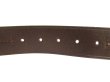 Photo4: LOUIS VUITTON Utah Dark Brown Leather Inventure Gold Buckle Belt Size M #a023