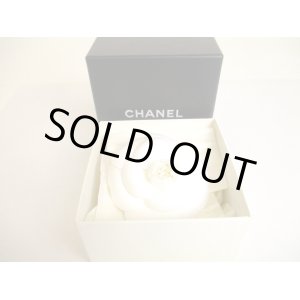 Photo: CHANEL Camelia White Canvas Corsage Brooch #a025