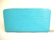 Photo2: LOUIS VUITTON Epi Turquoise blue Leather Round Zip Zippy Wallet Purse #a027