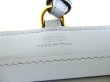 Photo10: FENDI Roma Light Blue Leather Pequin Ribbon Strap Name Badge #a032