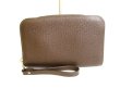 Photo1: LOUIS VUITTON Taiga Dark Brown Leather Clutch Bag Document Case Baikal #a039