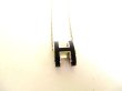 Photo2: HERMES Black Pop Ash H Palladium Plated Necklace Choker Pendant #a041