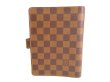 Photo2: LOUIS VUITTON Damier Leather Document Holders Medium Ring Agenda Cover #a044