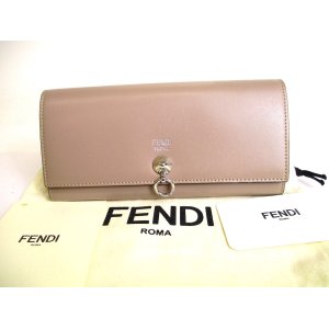 Photo: FENDI By The Way Tortora Leather Bifold Long Wallet Flap Wallet #a051