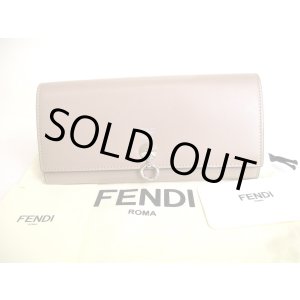 Photo: FENDI By The Way Tortora Leather Bifold Long Wallet Flap Wallet #a051