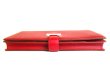 Photo5: HERMES Rouge H Veau Epson Silver H/W Long Wallet Bearn Soufflet #a053