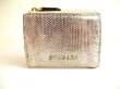 Photo2: BVLGARI Serpenti Forever Beige Leather Trifold Wallet Compact Wallet #a055