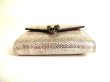 Photo5: BVLGARI Serpenti Forever Beige Leather Trifold Wallet Compact Wallet #a055