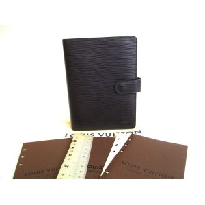 Photo: LOUIS VUITTON Epi Black Document Holders Medium Ring Agenda Cover #a059