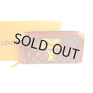 Photo: LOUIS VUITTON Monogram Brown Leather Trunk Time Zippy Wallet #a064