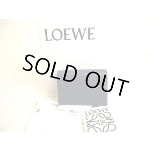 Photo: LOEWE Trifold Wallet In Navy Blue Soft Grained Calfskin #a071