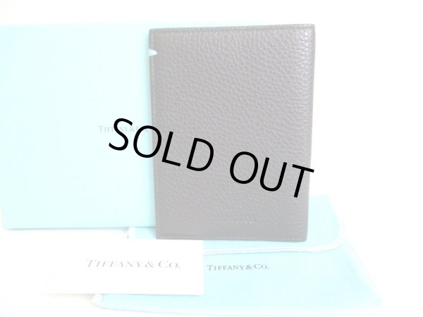 Photo1: Tiffany&Co. Black Leather Passport Holder Notebook Holders #a075