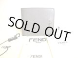 Photo: FENDI Zucca Shadow Gray Yellow Leather Bifold Bil Wallet Compact Wallet #a084