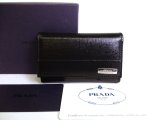Photo: PRADA Black Leather 6 Pics Key Cases #a091