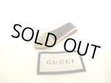 Photo: GUCCI Old Gucci Gold H/W Black Leather Money Clip #a092