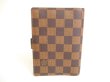 Photo2: LOUIS VUITTON Damier Leather Document Holder Small Ring Agenda Cover #a098