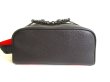 Photo2: Christian Louboutin Braster Black Leather A4 Clutch Bag #a100