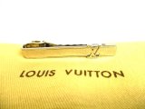 Photo: LOUIS VUITTON Silver Steel LV Motif Necktie Pin Tie Clip #a108
