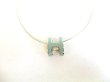 Photo2: HERMES Light Blue Pop Ash H Palladium Plated Necklace Choker Pendant #a112