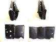 Photo8: BALENCIAGA Star Motif Black Leather Trifold Mini Wallet #a114