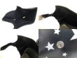 Photo9: BALENCIAGA Star Motif Black Leather Trifold Mini Wallet #a114