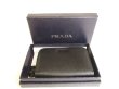Photo12: PRADA Saffiano Multicolor Leather Black Gray Coin Case Purse #a115
