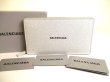 Photo1: BALENCIAGA Everyday Silver Glitter Leather Round Zip Wallet #a119