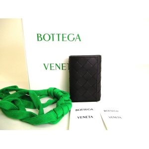 Photo: BOTTEGA VENETA Black Leather Silver H/W 6 Pics Key Cases #a120