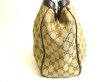 Photo4: GUCCI GG Canvas Dark Brown Leather Hand Bag Tote Bag Purse #a125