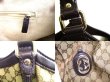 Photo9: GUCCI GG Canvas Dark Brown Leather Hand Bag Tote Bag Purse #a125
