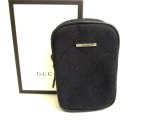 Photo: GUCCI Black GG Canvas Cigarette Case Pouch #a130