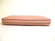 Photo6: GUCCI Interlocking G Gold H/W Dusty Pink Leather Round Zip Wallet #a131