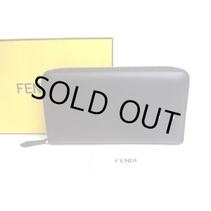 Photo: FENDI Bugs Eyes Black Leather Round Zip Long Wallet #a135